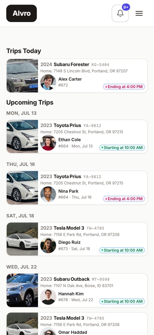 Alvro host trips