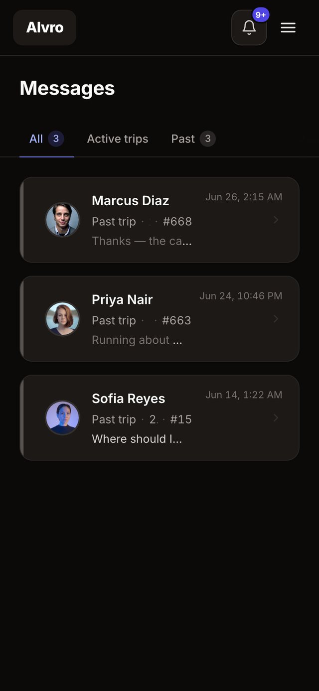 Alvro host guest messages